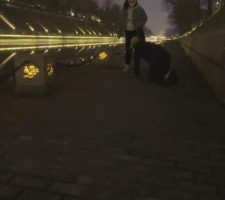 【乐姐s】护城河边散步遛狗【完整版】 bf10061