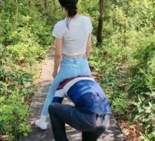 【暴力美学】午后上山遛狗/踢踹/骑狗脖子下山 bf11006