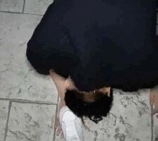 【上海户外go】户外给高颜值女菩萨舔脚 bf15350