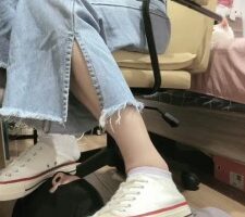 【漫漫】帆布鞋白袜+裸足凉鞋踩脚垫 bf27032