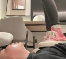 【阿月】学生主-高帮粉鞋-白袜踩虐踢踹/滴蜡/白袜脚窒息 bf38649